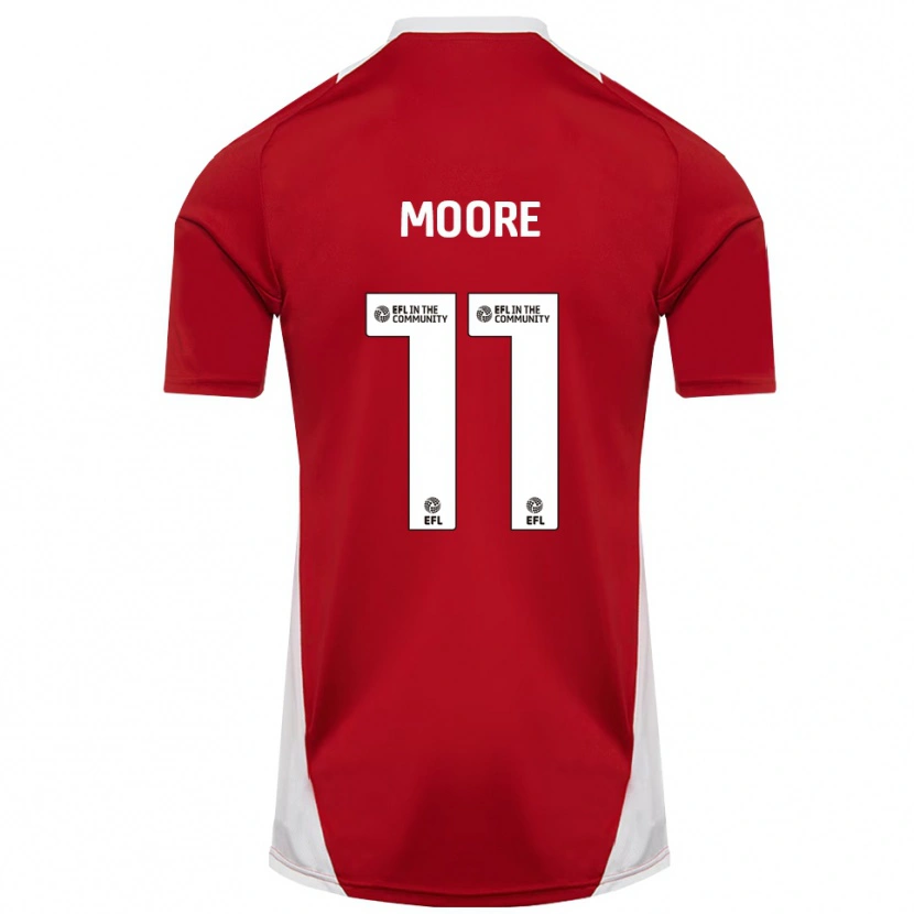 Danxen Kinderen Thomas Moore #11 Rood Wit Goud Thuisshirt Thuistenue 2025/26 T-Shirt België