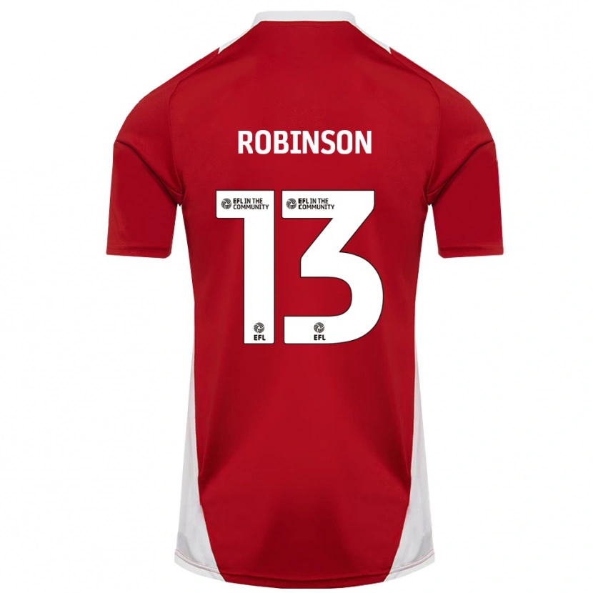 Danxen Kinderen Anton Robinson #13 Rood Wit Goud Thuisshirt Thuistenue 2025/26 T-Shirt België