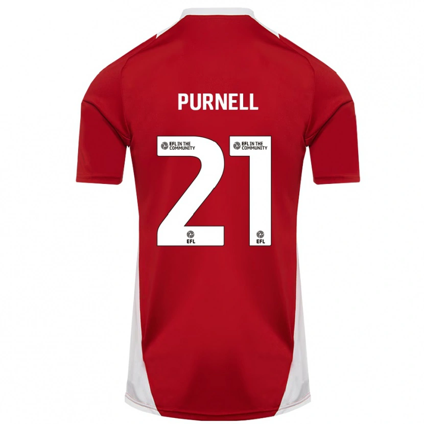 Danxen Kinderen Grace Purnell #21 Rood Wit Goud Thuisshirt Thuistenue 2025/26 T-Shirt België