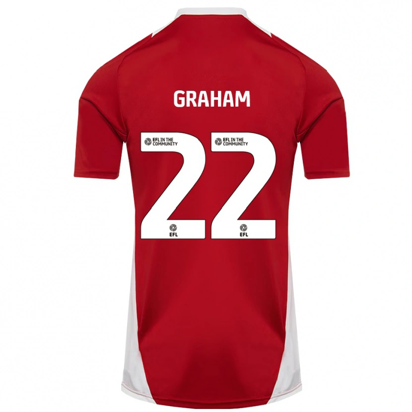 Danxen Kinderen Jess Graham #22 Rood Wit Goud Thuisshirt Thuistenue 2025/26 T-Shirt België
