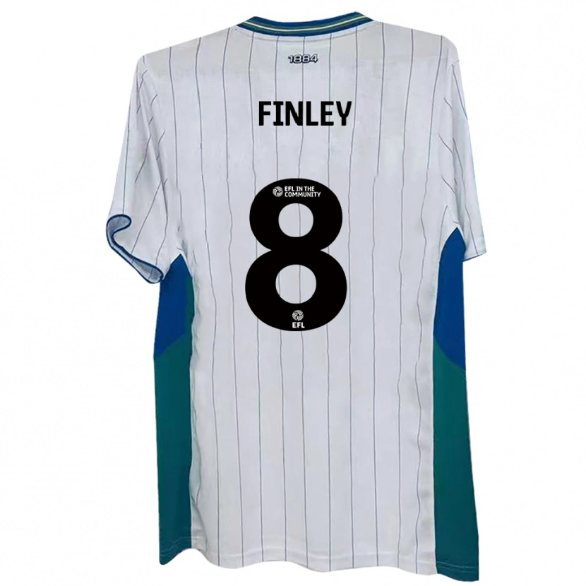 Danxen Kinderen Sam Finley #8 Wit Groen Blauw Thuisshirt Thuistenue 2025/26 T-Shirt België