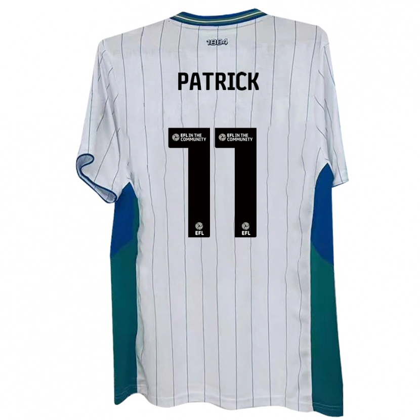 Danxen Kinderen Omari Patrick #11 Wit Groen Blauw Thuisshirt Thuistenue 2025/26 T-Shirt België