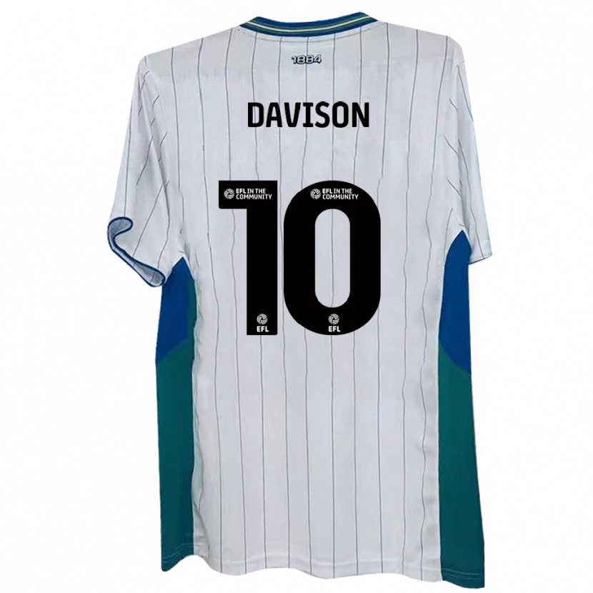 Danxen Kinderen Josh Davison #10 Wit Groen Blauw Thuisshirt Thuistenue 2025/26 T-Shirt België