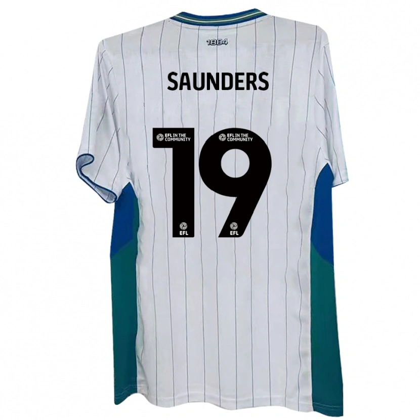 Danxen Kinderen Harvey Saunders #19 Wit Groen Blauw Thuisshirt Thuistenue 2025/26 T-Shirt België