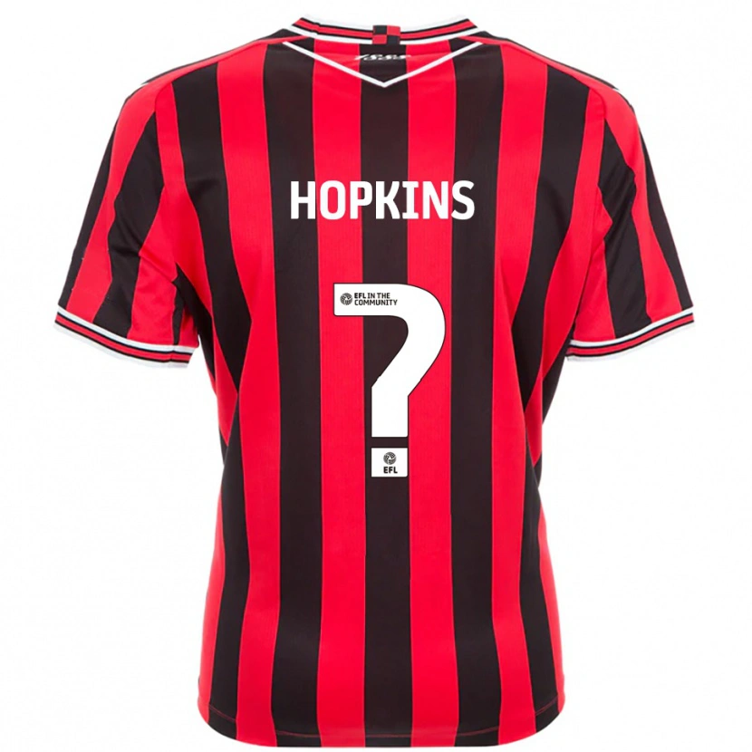 Danxen Kinderen Leila Hopkins #0 Rood Zwart Thuisshirt Thuistenue 2025/26 T-Shirt België