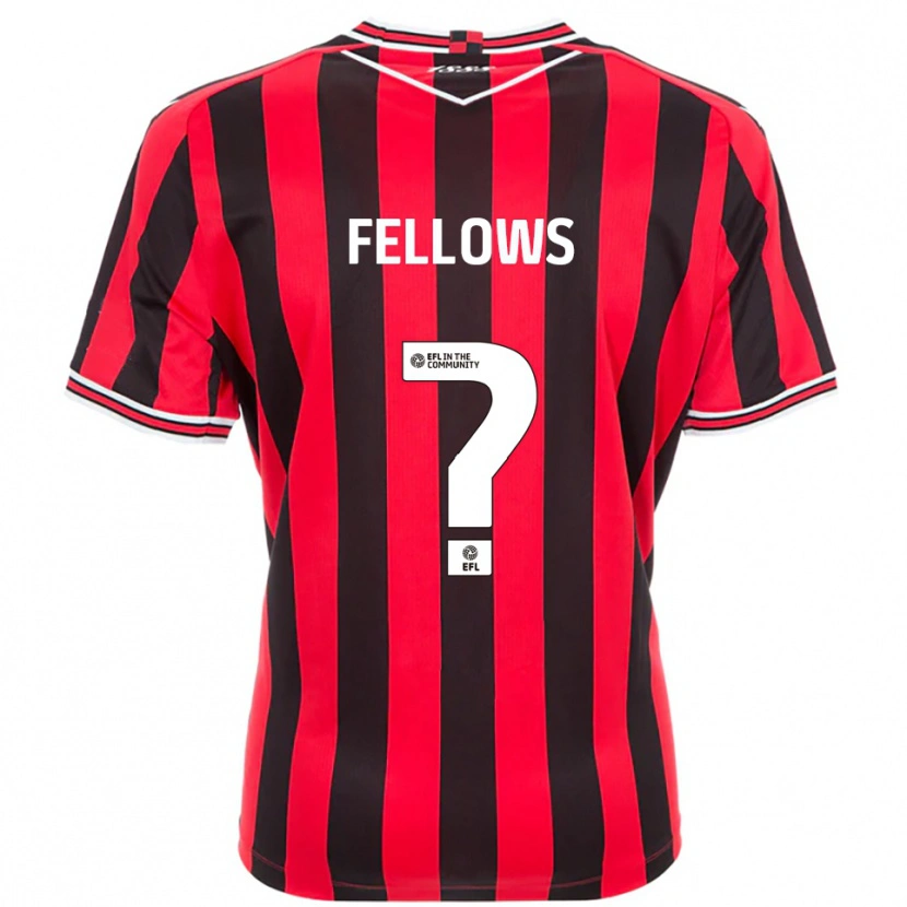 Danxen Kinderen Mia Fellows #0 Rood Zwart Thuisshirt Thuistenue 2025/26 T-Shirt België