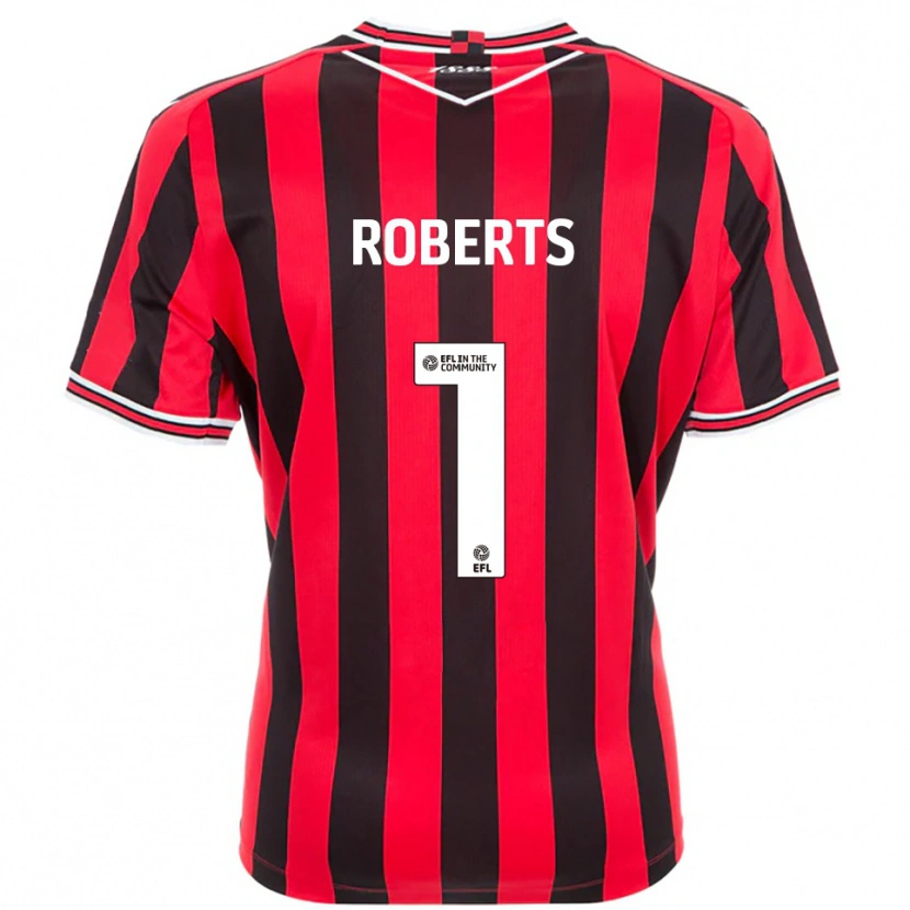 Danxen Kinderen Myles Roberts #1 Rood Zwart Thuisshirt Thuistenue 2025/26 T-Shirt België