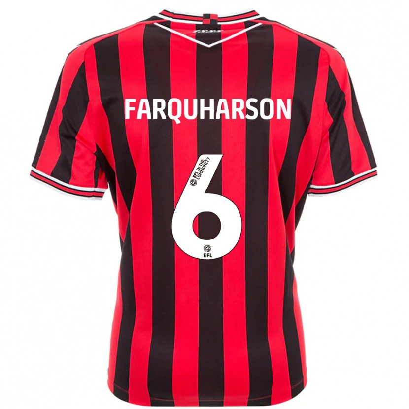 Danxen Kinderen Priestley Farquharson #6 Rood Zwart Thuisshirt Thuistenue 2025/26 T-Shirt België