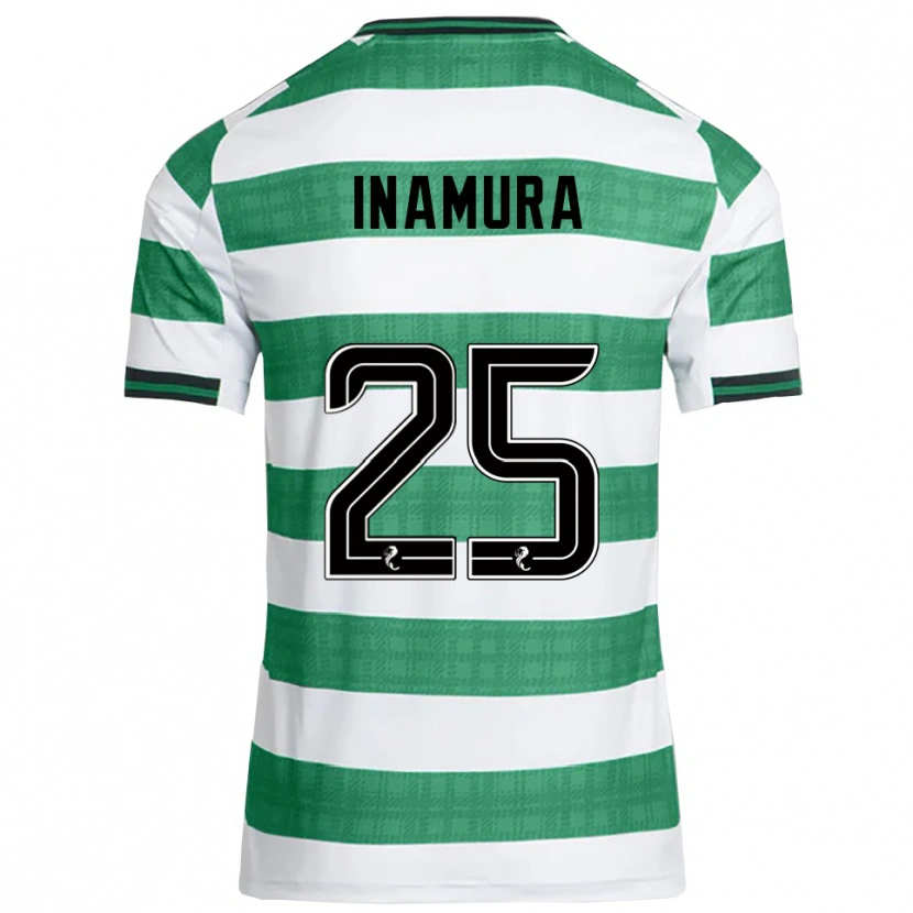 Danxen Kinderen Hayato Inamura #25 Groen Wit Thuisshirt Thuistenue 2025/26 T-Shirt België
