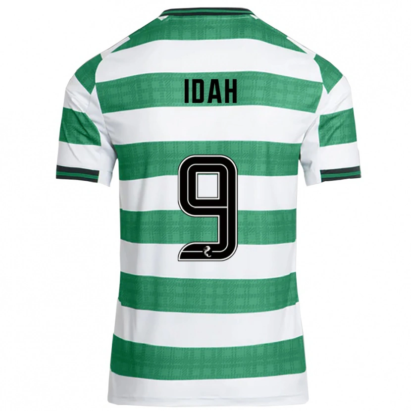 Danxen Kinderen Adam Idah #9 Groen Wit Thuisshirt Thuistenue 2025/26 T-Shirt België