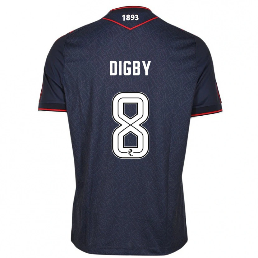 Danxen Kinderen Paul Digby #8 Marine Wit Thuisshirt Thuistenue 2025/26 T-Shirt België