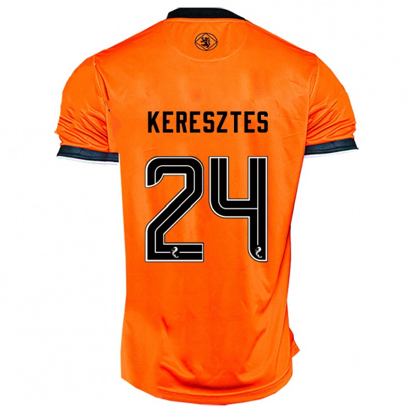 Danxen Kinderen Krisztián Keresztes #24 Oranje Zwart Thuisshirt Thuistenue 2025/26 T-Shirt België