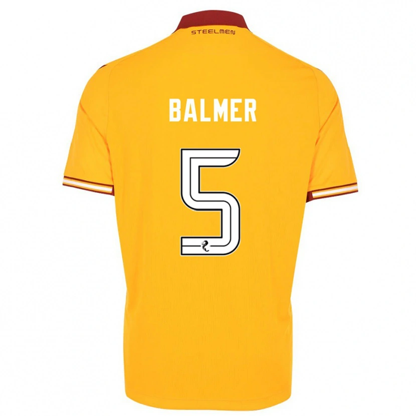 Danxen Kinderen Kofi Balmer #5 Geel Bordeauxrood Thuisshirt Thuistenue 2025/26 T-Shirt België