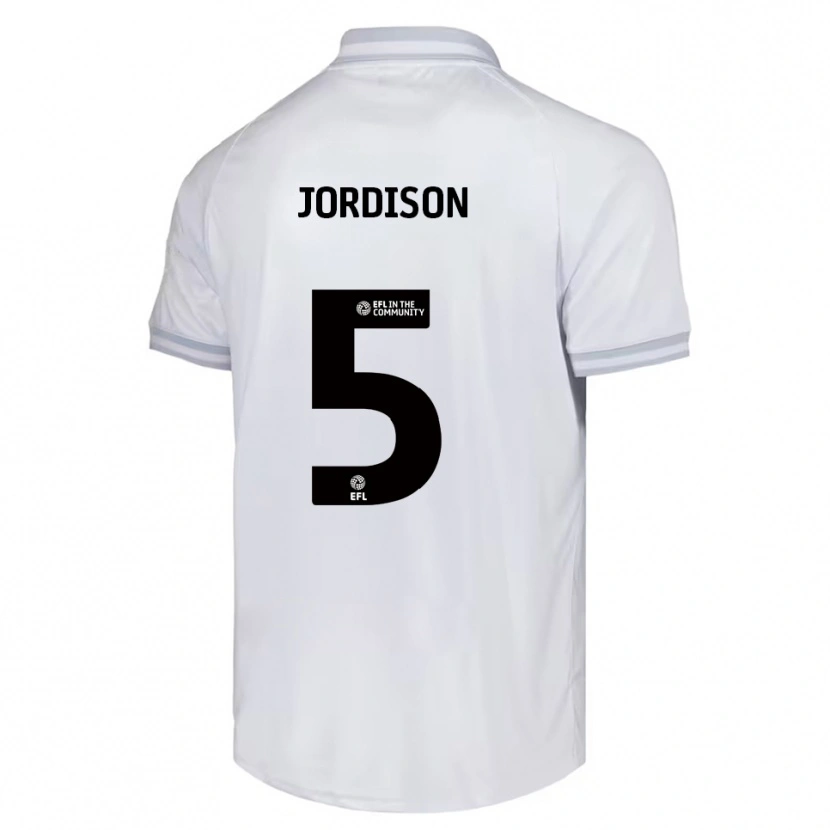Danxen Kinderen Ben Jordison #5 Wit Grijs Zwart Uitshirt Uittenue 2025/26 T-Shirt België