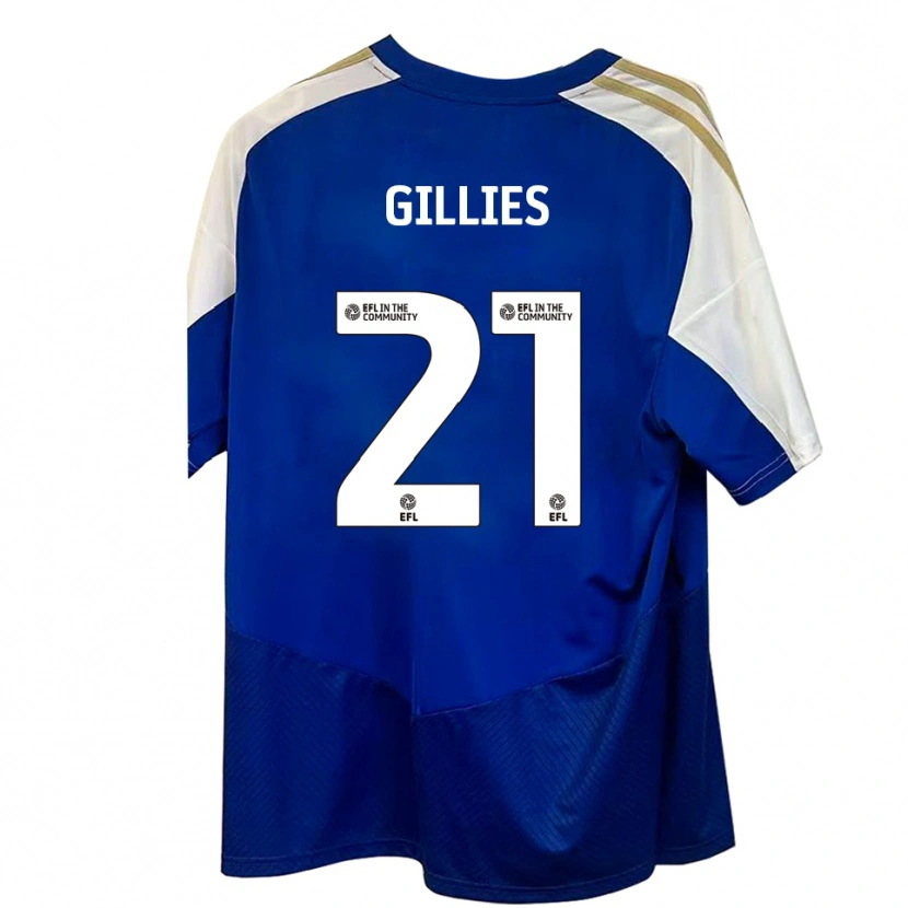 Danxen Kinderen Sophie Gillies #21 Blauw Wit Goud Uitshirt Uittenue 2025/26 T-Shirt België