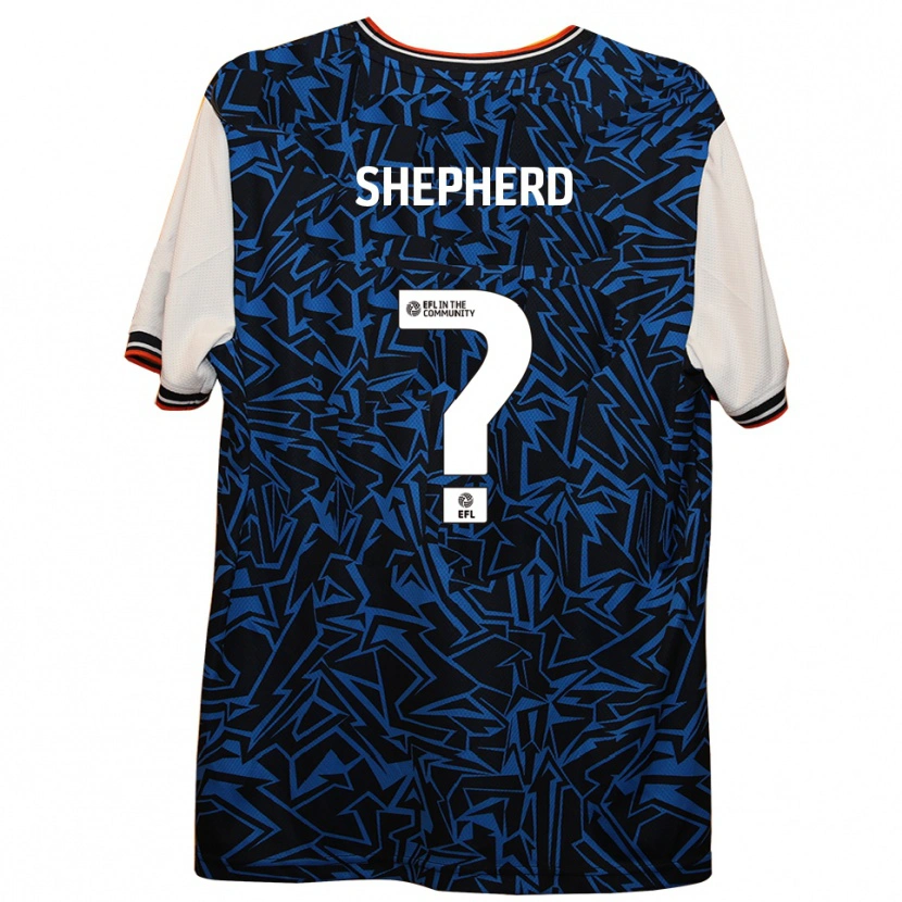 Danxen Kinderen Archie Shepherd #0 Blauw Zwart Wit Uitshirt Uittenue 2025/26 T-Shirt België