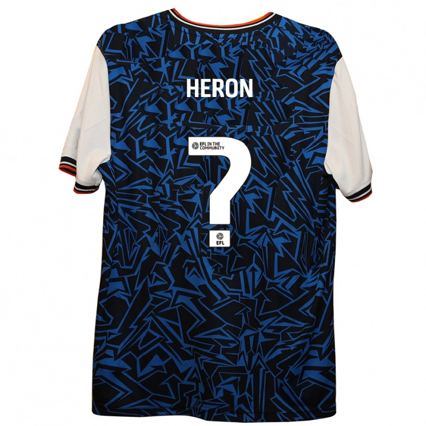 Danxen Kinderen Archie Heron #0 Blauw Zwart Wit Uitshirt Uittenue 2025/26 T-Shirt België