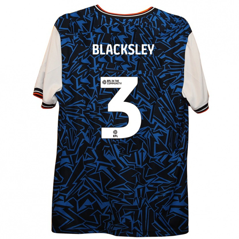 Danxen Kinderen Tanya Blacksley #3 Blauw Zwart Wit Uitshirt Uittenue 2025/26 T-Shirt België