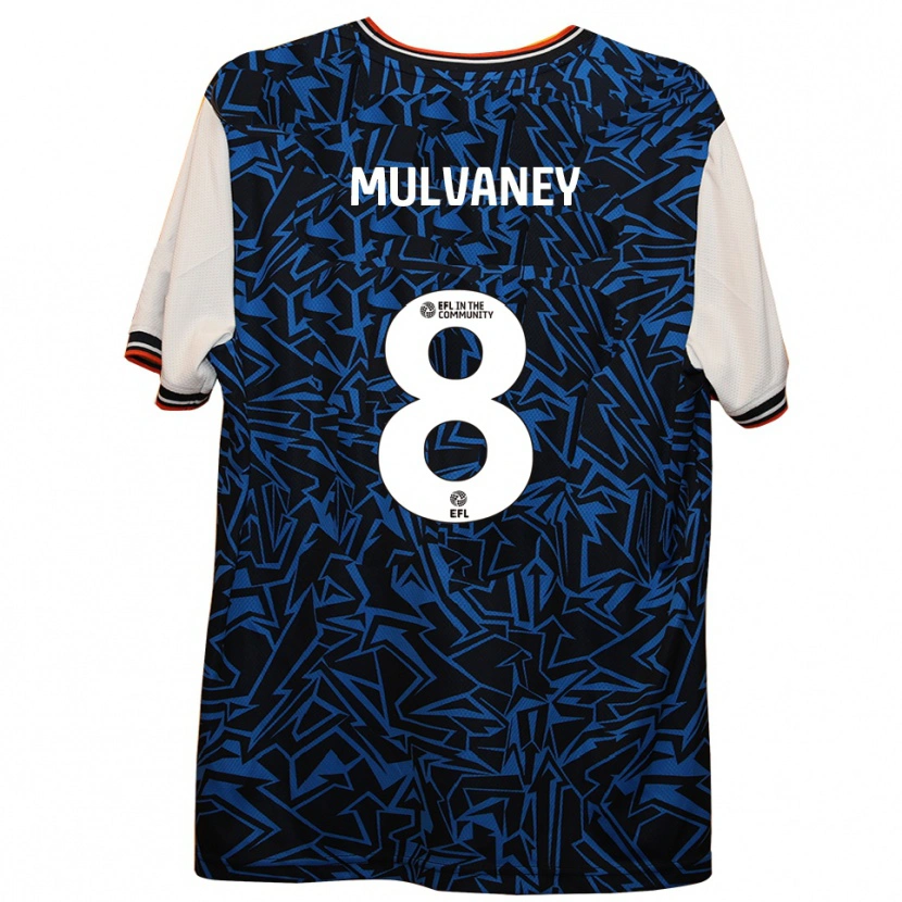 Danxen Kinderen Elizabeth Mulvaney #8 Blauw Zwart Wit Uitshirt Uittenue 2025/26 T-Shirt België