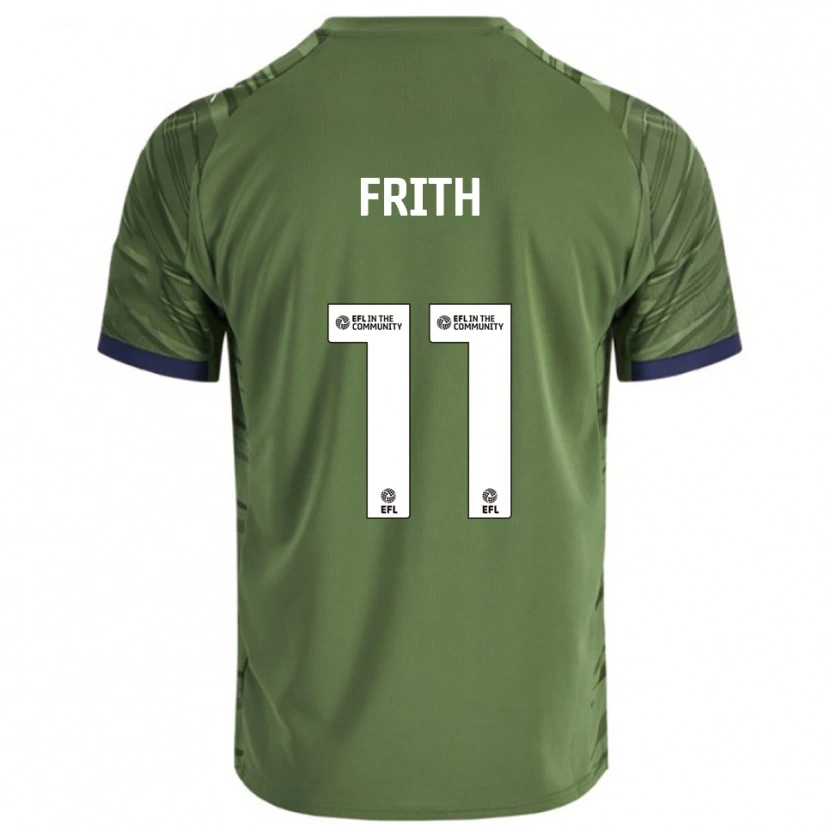 Danxen Kinderen Declan Frith #11 Groen Wit Uitshirt Uittenue 2025/26 T-Shirt België