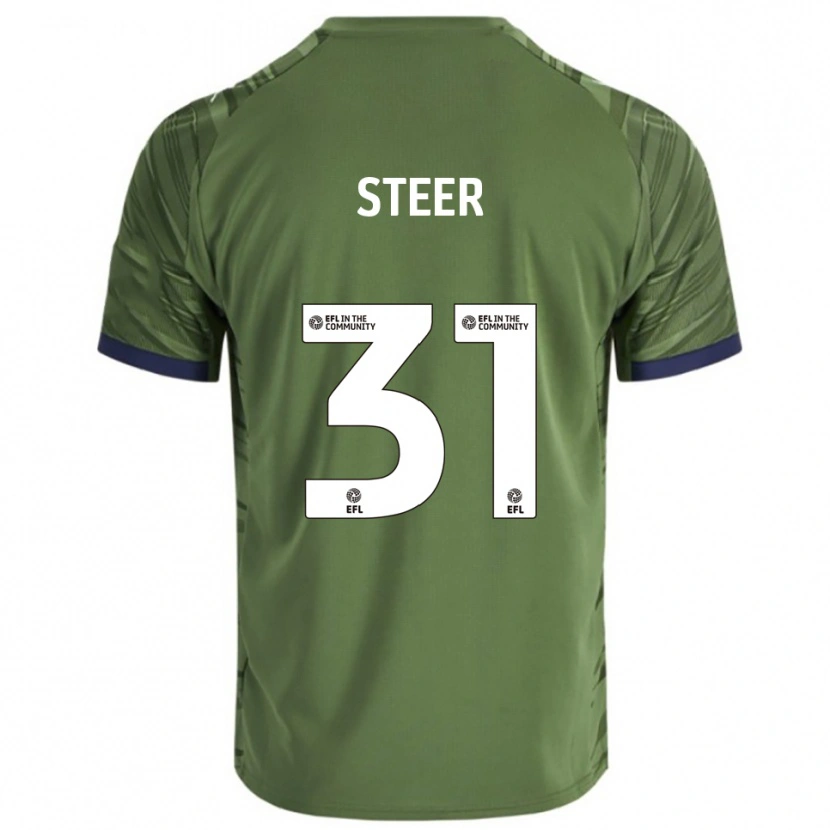 Danxen Kinderen Jed Steer #31 Groen Wit Uitshirt Uittenue 2025/26 T-Shirt België