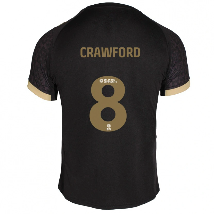 Danxen Kinderen Imy Crawford #8 Zwart Goud Uitshirt Uittenue 2025/26 T-Shirt België