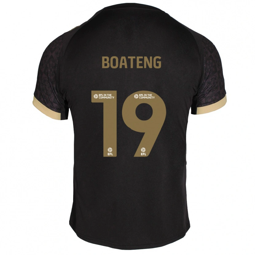 Danxen Kinderen Malachi Boateng #19 Zwart Goud Uitshirt Uittenue 2025/26 T-Shirt België