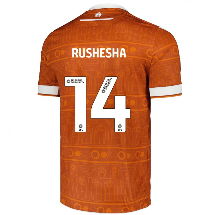 Danxen Kinderen Tivonge Rushesha #14 Oranje Wit Uitshirt Uittenue 2025/26 T-Shirt België