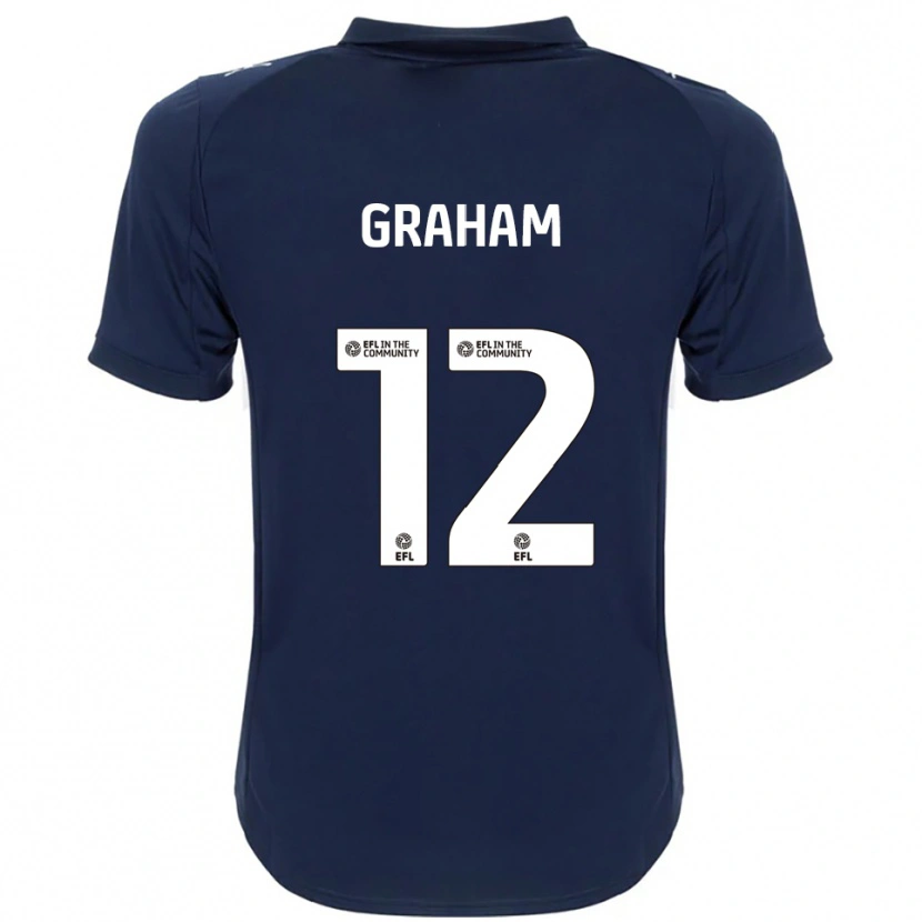 Danxen Kinderen Leo Graham #12 Marine Wit Uitshirt Uittenue 2025/26 T-Shirt België