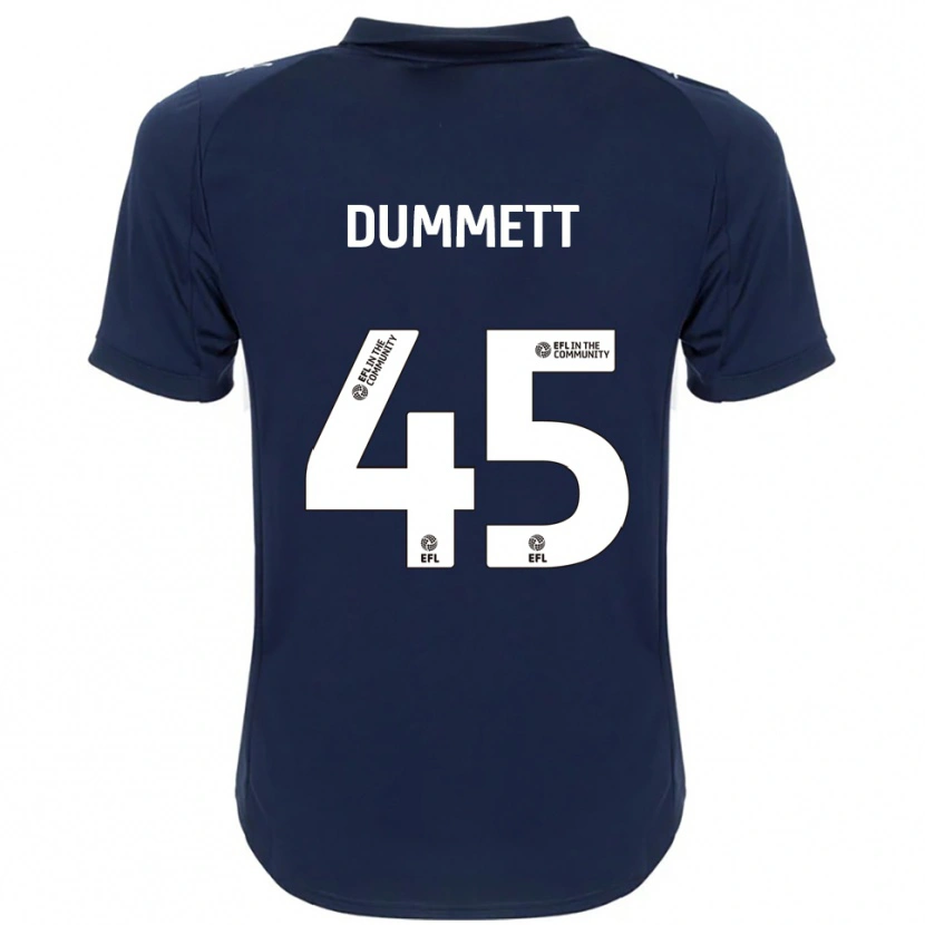 Danxen Kinderen Paul Dummett #45 Marine Wit Uitshirt Uittenue 2025/26 T-Shirt België