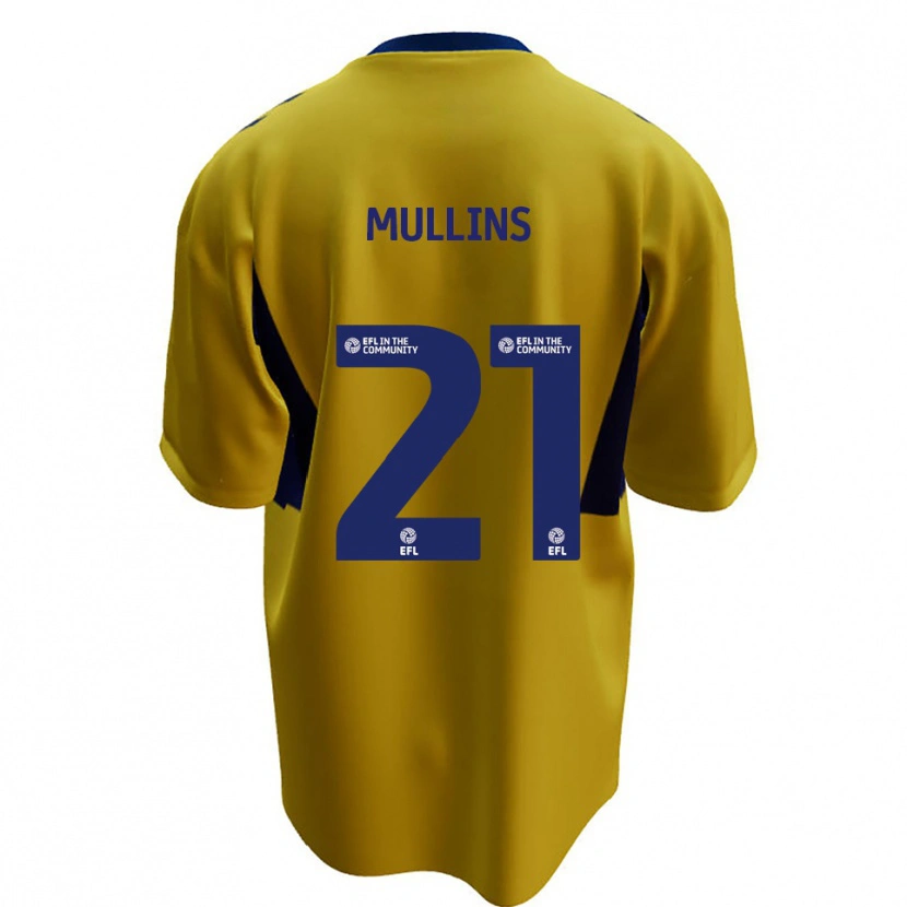 Danxen Kinderen Jamie Mullins #21 Geel Blauw Uitshirt Uittenue 2025/26 T-Shirt België