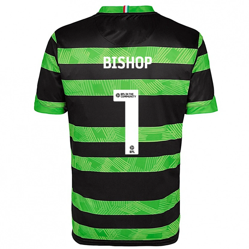 Danxen Kinderen Nathan Bishop #1 Zwart Groen Uitshirt Uittenue 2025/26 T-Shirt België