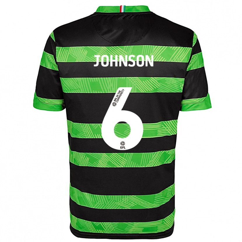 Danxen Kinderen Ryan Johnson #6 Zwart Groen Uitshirt Uittenue 2025/26 T-Shirt België