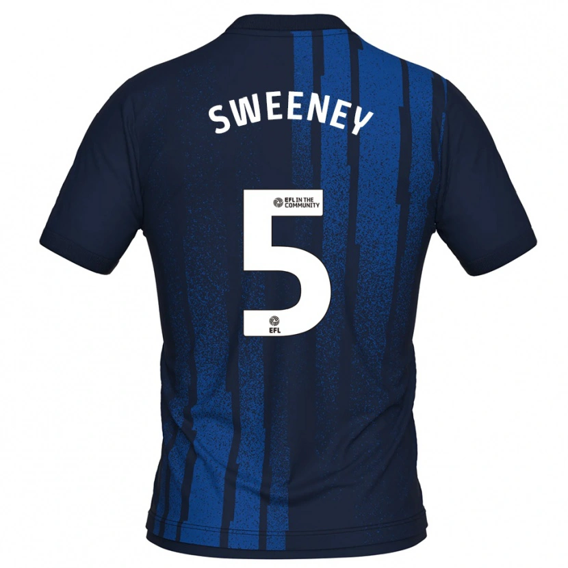 Danxen Kinderen Ryan Sweeney #5 Marine Wit Uitshirt Uittenue 2025/26 T-Shirt België