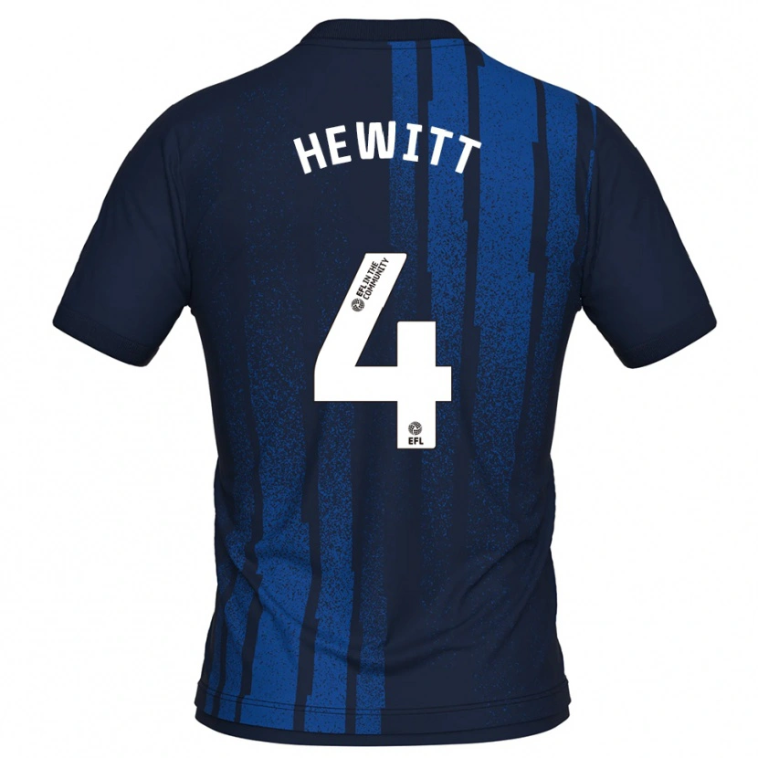 Danxen Kinderen Elliott Hewitt #4 Marine Wit Uitshirt Uittenue 2025/26 T-Shirt België