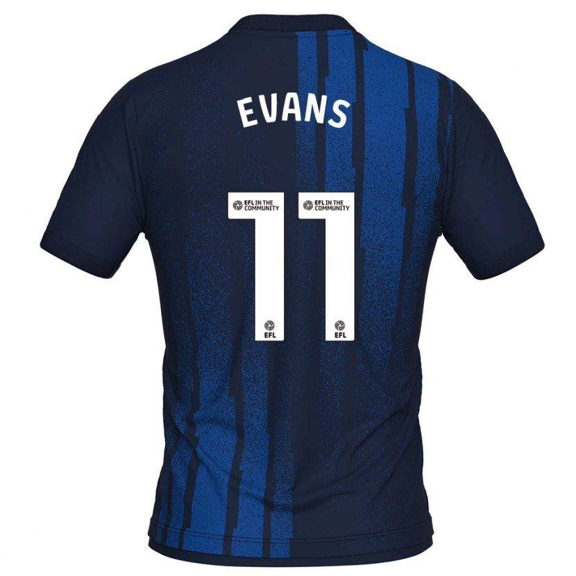 Danxen Kinderen Will Evans #11 Marine Wit Uitshirt Uittenue 2025/26 T-Shirt België