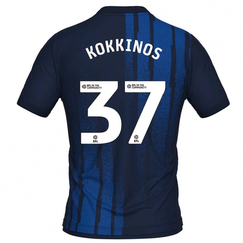 Danxen Kinderen Ronnie Kokkinos #37 Marine Wit Uitshirt Uittenue 2025/26 T-Shirt België
