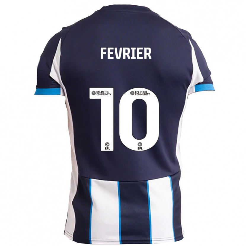 Danxen Kinderen Jayden Fevrier #10 Wit Marine Uitshirt Uittenue 2025/26 T-Shirt België