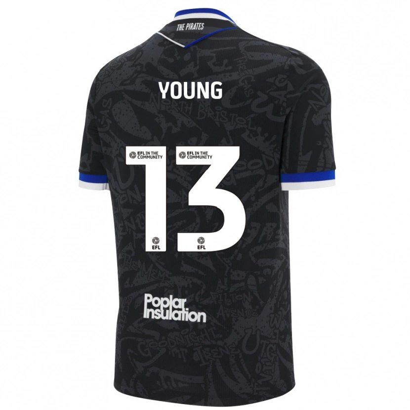 Danxen Kinderen Brad Young #13 Zwart Wit Uitshirt Uittenue 2025/26 T-Shirt België