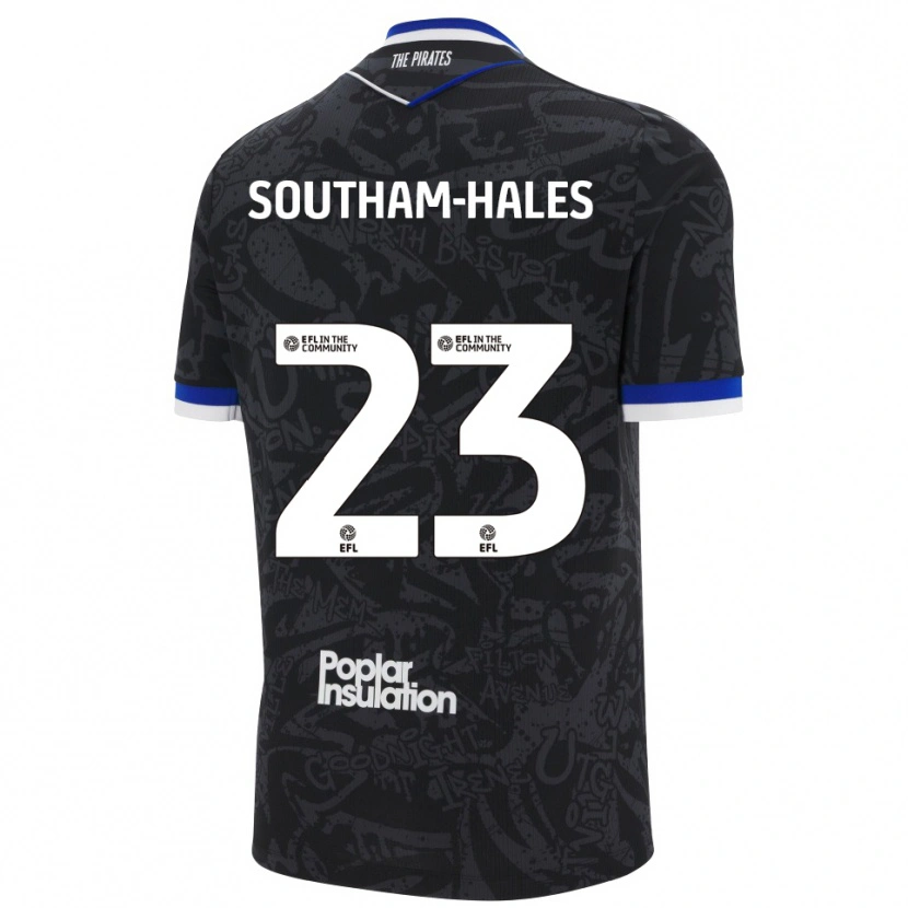 Danxen Kinderen Macauley Southam-Hales #23 Zwart Wit Uitshirt Uittenue 2025/26 T-Shirt België