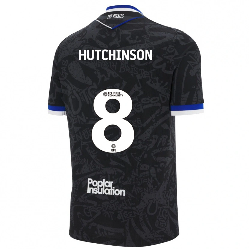 Danxen Kinderen Isaac Hutchinson #8 Zwart Wit Uitshirt Uittenue 2025/26 T-Shirt België
