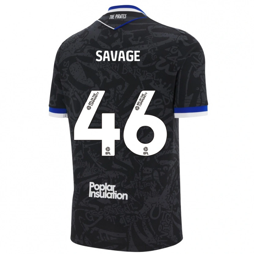 Danxen Kinderen Taelan Savage #46 Zwart Wit Uitshirt Uittenue 2025/26 T-Shirt België