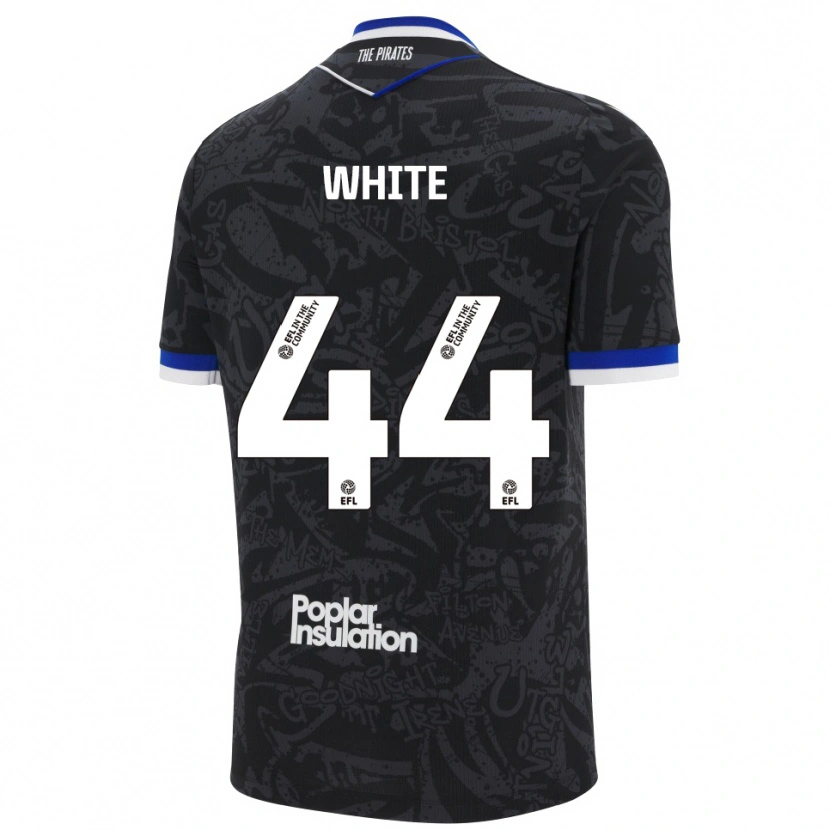 Danxen Kinderen Charlie White #44 Zwart Wit Uitshirt Uittenue 2025/26 T-Shirt België