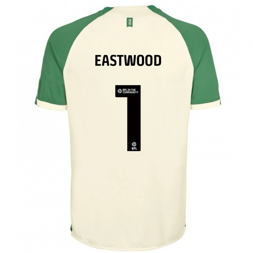 Danxen Kinderen Jake Eastwood #1 Gebroken Wit Groen Uitshirt Uittenue 2025/26 T-Shirt België
