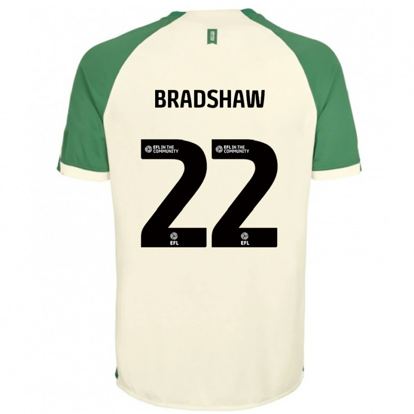 Danxen Kinderen Zak Bradshaw #22 Gebroken Wit Groen Uitshirt Uittenue 2025/26 T-Shirt België