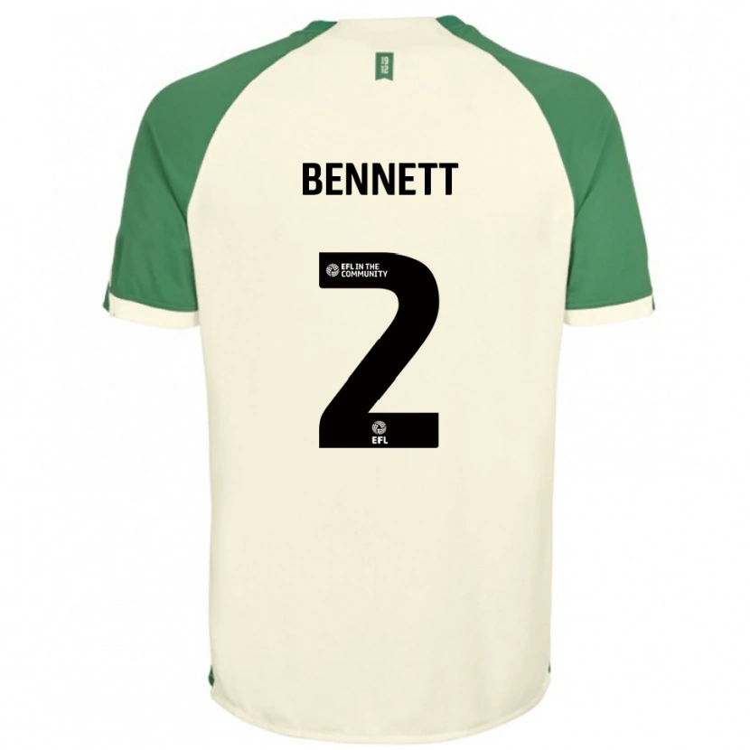 Danxen Kinderen Liam Bennett #2 Gebroken Wit Groen Uitshirt Uittenue 2025/26 T-Shirt België