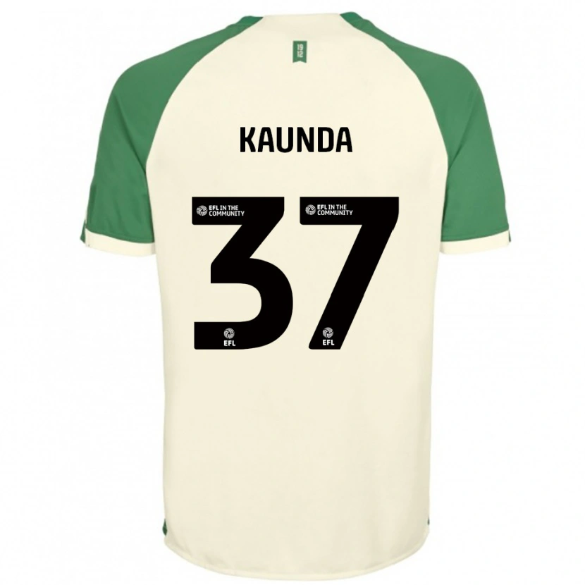 Danxen Kinderen Amaru Kaunda #37 Gebroken Wit Groen Uitshirt Uittenue 2025/26 T-Shirt België
