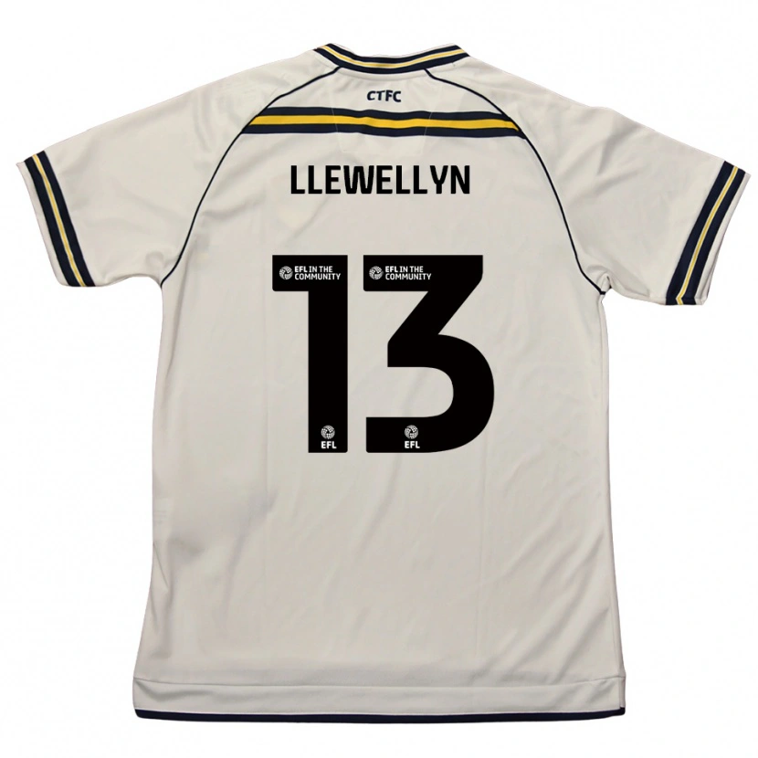 Danxen Kinderen Ffion Llewellyn #13 Wit Marine Uitshirt Uittenue 2025/26 T-Shirt België
