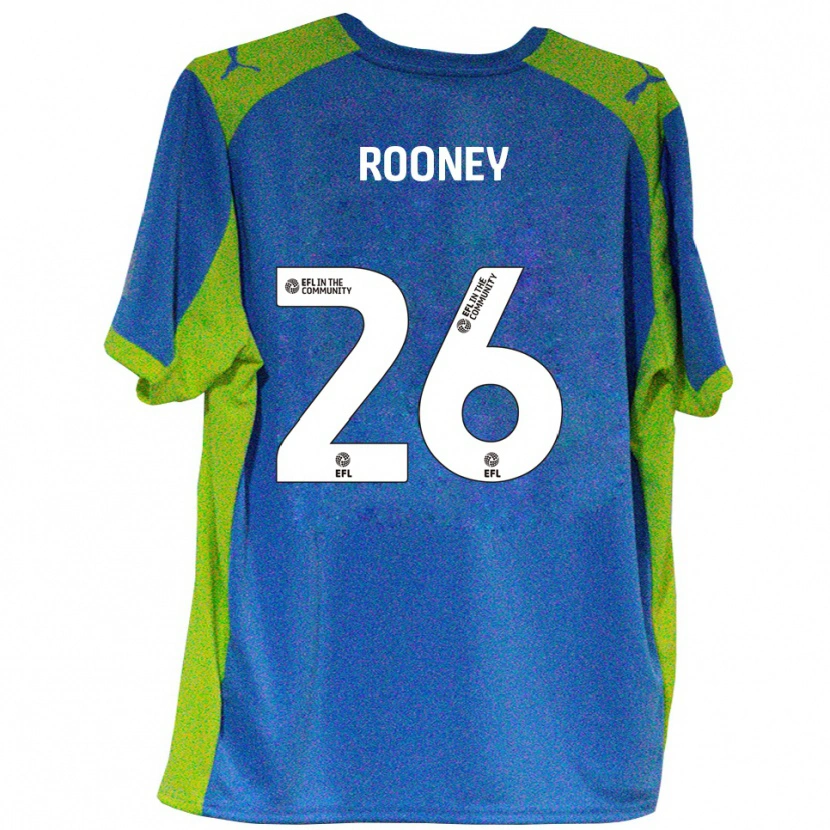 Danxen Kinderen Shaun Rooney #26 Hemelsblauw Geel Uitshirt Uittenue 2025/26 T-Shirt België