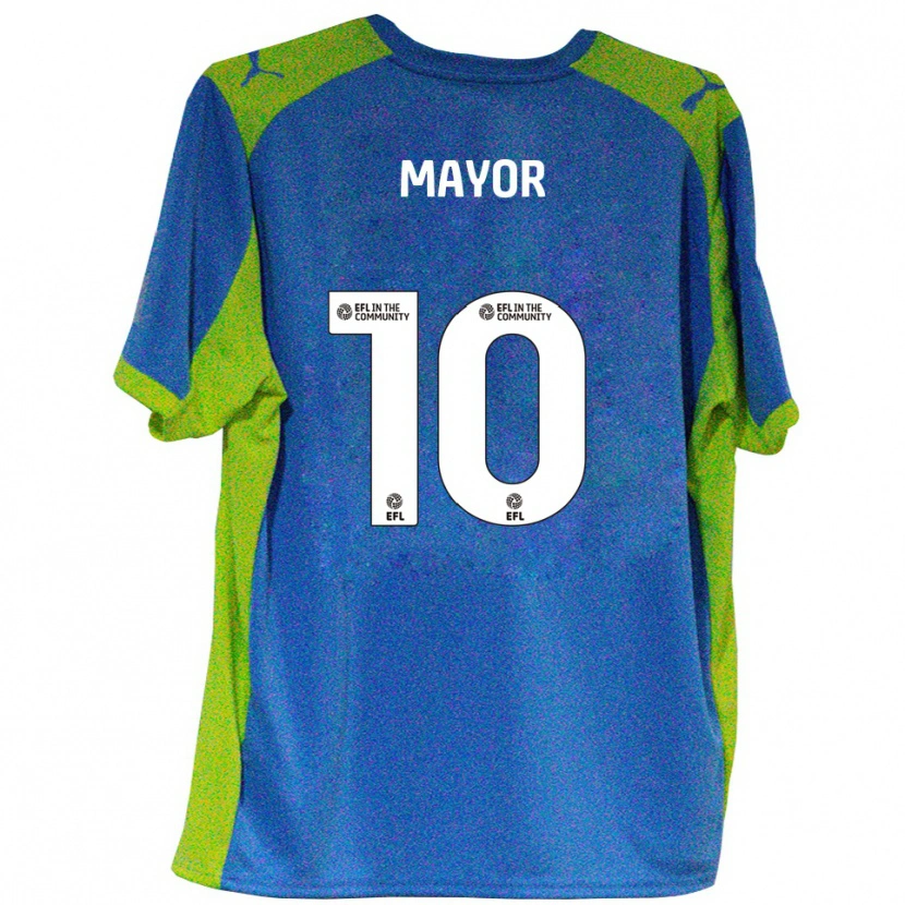 Danxen Kinderen Danny Mayor #10 Hemelsblauw Geel Uitshirt Uittenue 2025/26 T-Shirt België